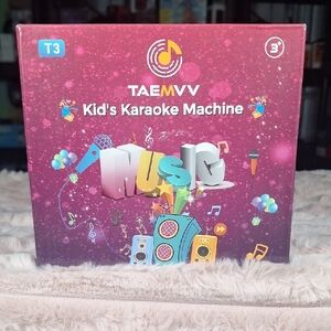 Kids Karaoke Machine - Colorful Music Fun 2 Mics!! Beige And Gold!!